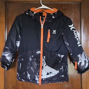 Hurley Black and Orange Graphic Jacket